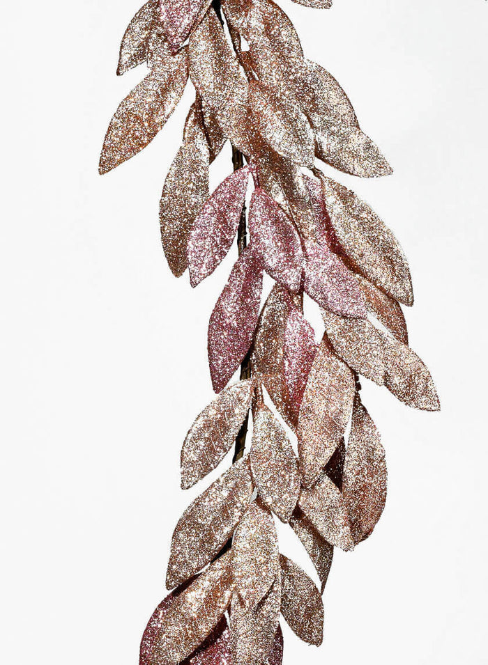 6ft Long Rose Gold Bay Leaf Garland Decor Jamali Garden