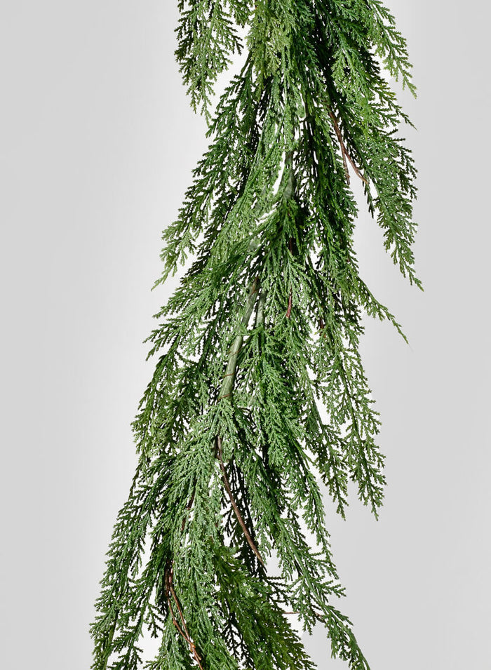 6ft Real Touch Thuja Pine Garland Decor Jamali Garden