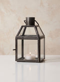 6in Square Antique Zinc Lantern Decor Jamali Garden