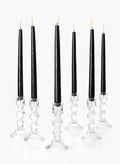 6in Tall Rippled Glass Candlestick Decor Jamali Garden