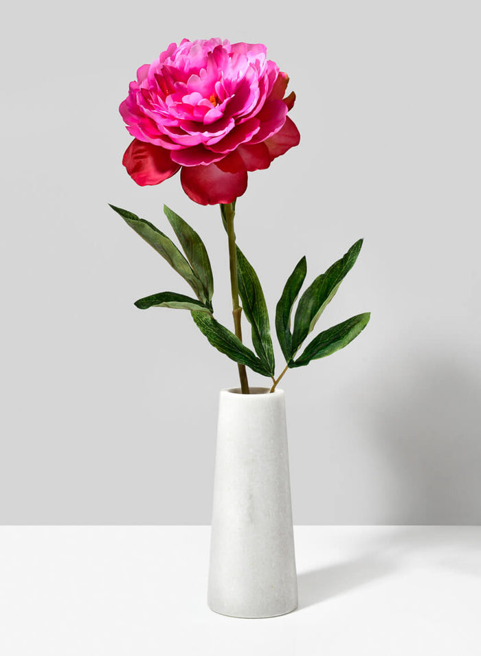 6in Tall White Marble Tuscan Column Vase Decor Jamali Garden