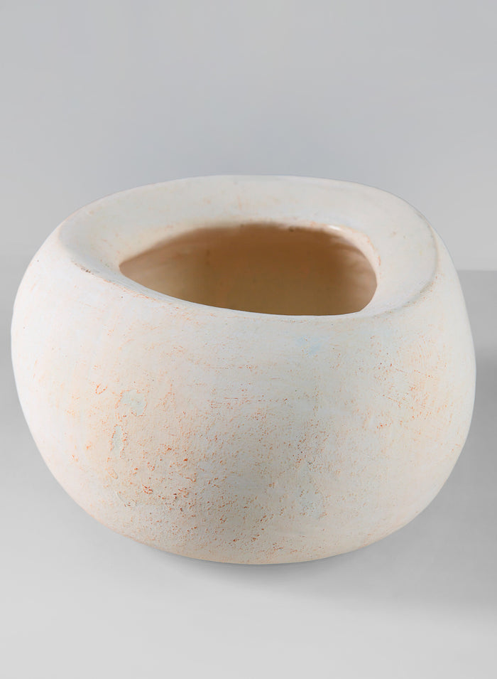6in Wide Kasbah Natural Earth Tone Cement Bowl Decor Jamali Garden