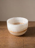 6in Wide Khyber White Onyx Decorative Bowl Decor Jamali Garden
