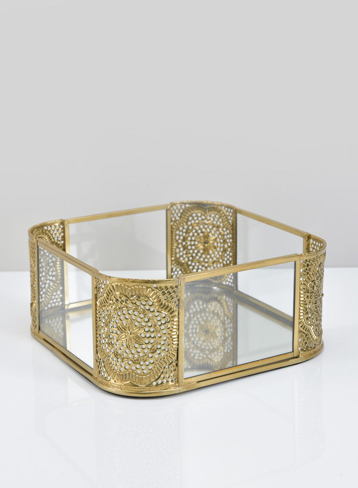 7.25in Long Ming Mirror Tray Decor Jamali Garden
