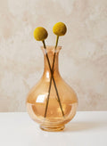 7.5in Tall Gold Luster Bottle Glass Vase Decor Jamali Garden