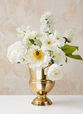7.5in Tall Gold Urn Iron Vase