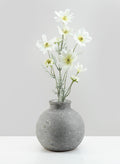 7.5in Wide Arita Aged Cement Deco Vase Decor Jamali Garden