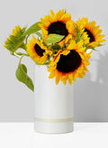 7in Tall White Ceramic Cylinder Vase Decor Jamali Garden