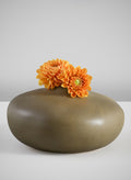 7in Wide Atelier Nature Tan Short Ceramic Vase Decor Jamali Garden