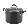8 Quart Ceramic Nonstick Covered Stock Pot, Charcoal Gray