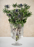 8.5in Tall Versailles Pleated Glass Urn Decor Jamali Garden