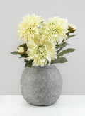 8.5in Wide Arita Aged Cement Boule Vase Decor Jamali Garden