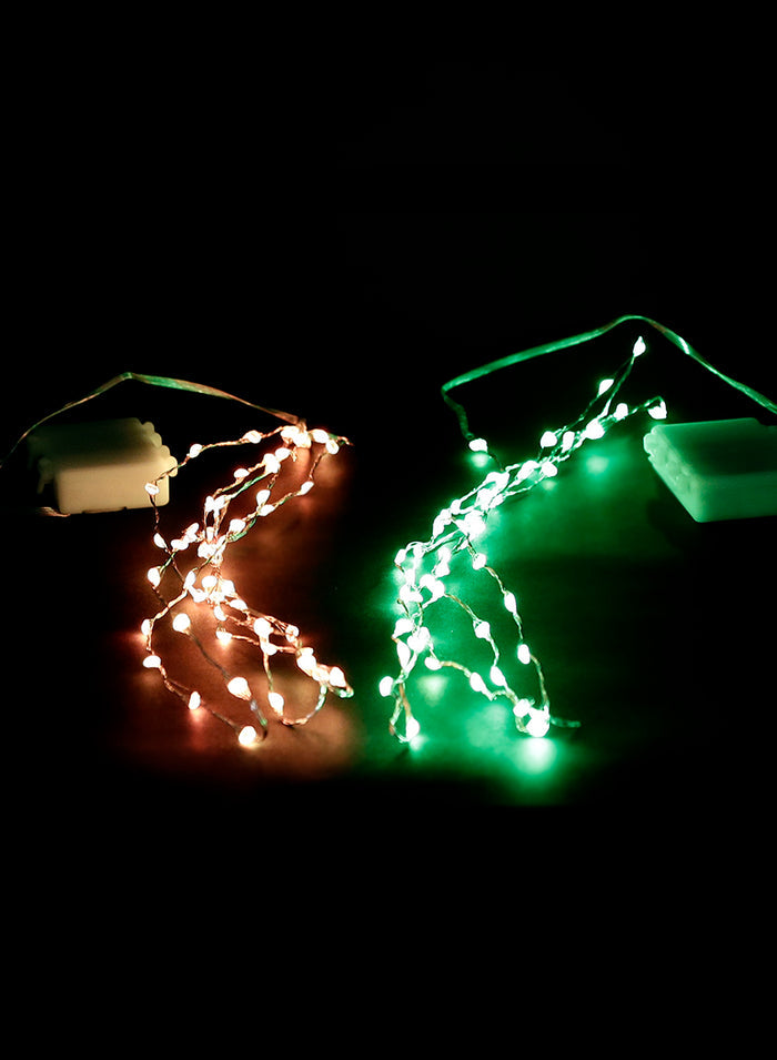 8ft Long 50 String Light With Remote, Set of 2 Decor Jamali Garden