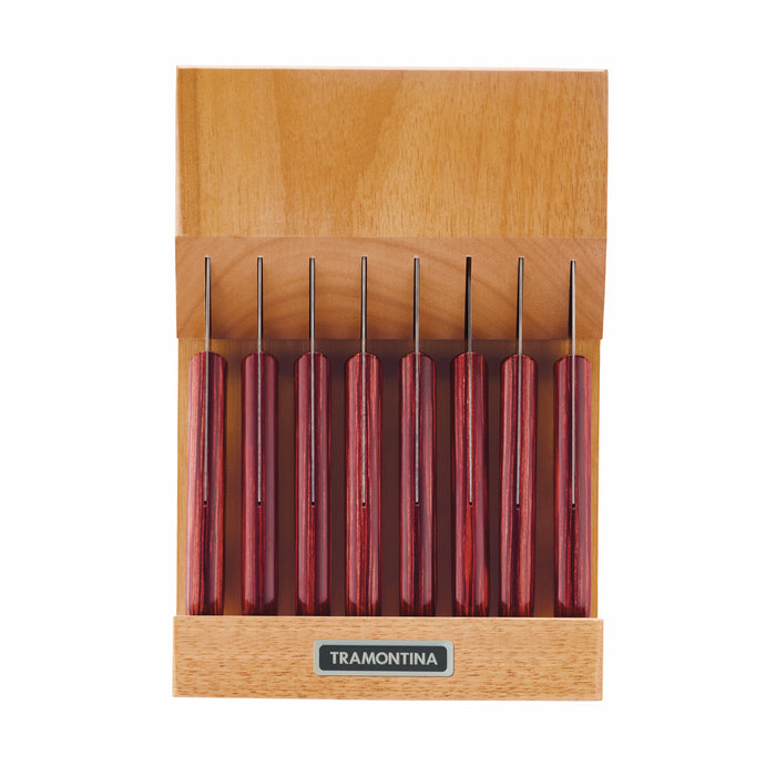 9 Piece 5 in Porterhouse Steak Knife Set with Multi-Purpose Block