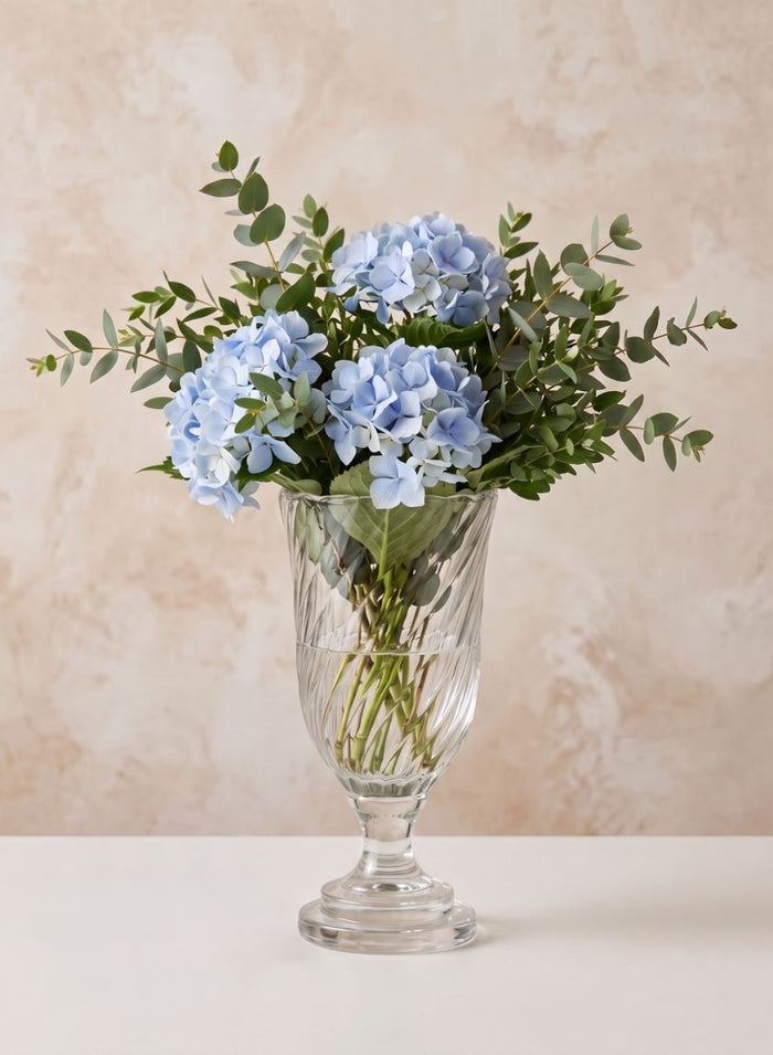 9.75in Tall Shirley Swirl Urn Glass Vase Decor Jamali Garden