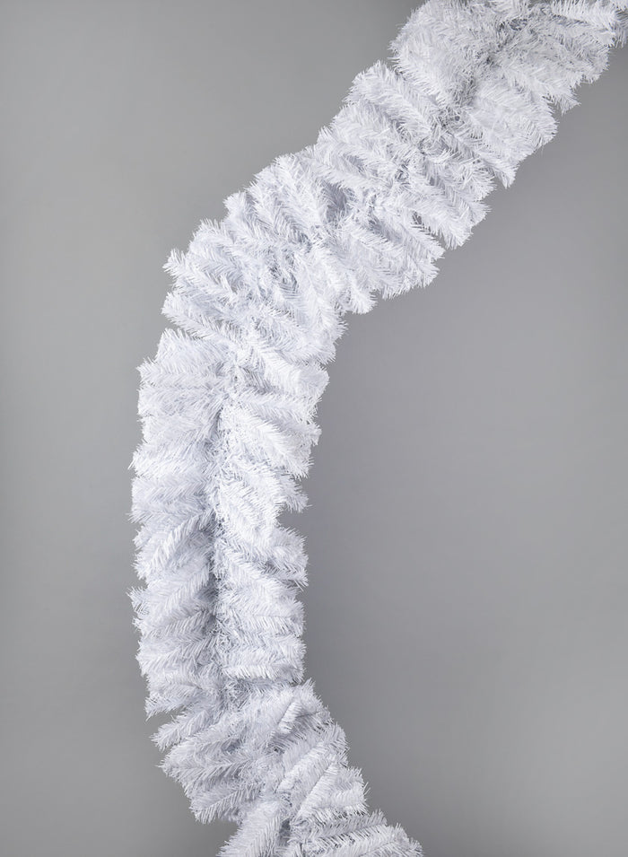 9ft Long White Pine Garland Decor Jamali Garden