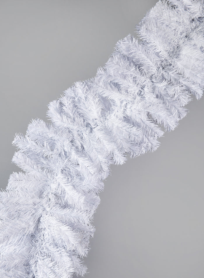 9ft Long White Pine Garland Decor Jamali Garden