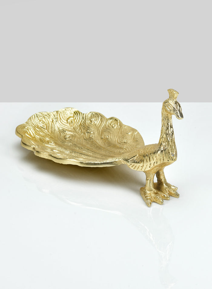 9in Long Peacock Dish Decor Jamali Garden