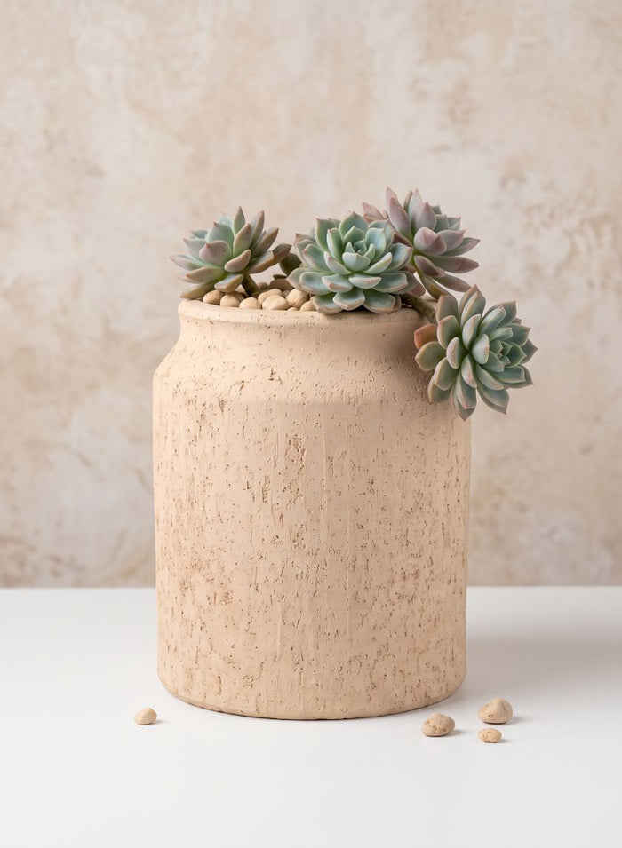 9in Tall Raincy Ceramic Sandstone Vase Decor Jamali Garden