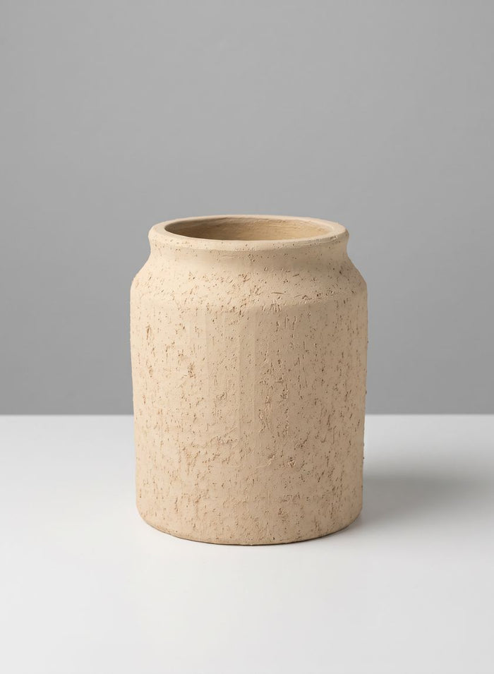 9in Tall Raincy Ceramic Sandstone Vase Decor Jamali Garden