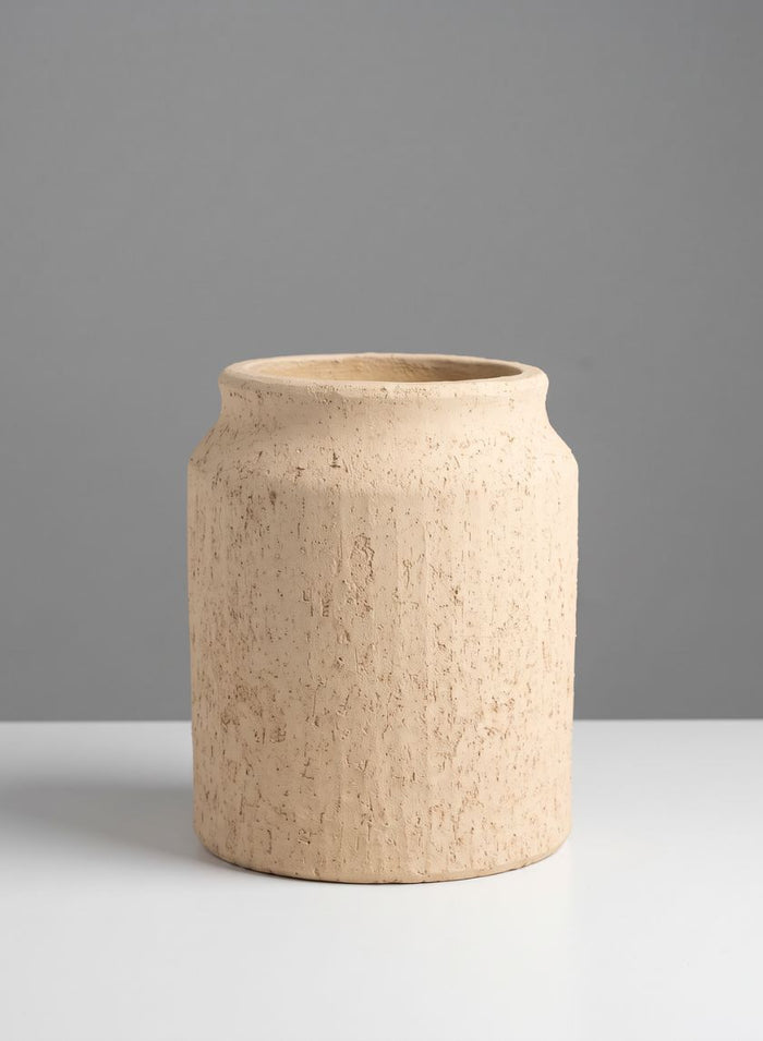 9in Tall Raincy Ceramic Sandstone Vase Decor Jamali Garden