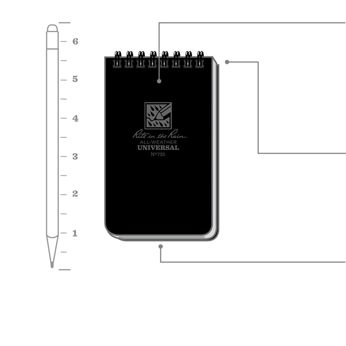 All-Weather Universal Top Spiral Notebook