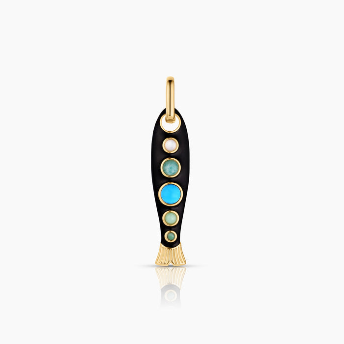 Amalfi Black Enamel Fish Clip