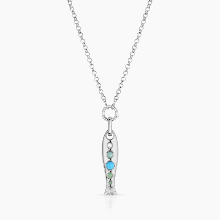 Rhodium Plated / 16-18" Vienna Rolo Charm Chain