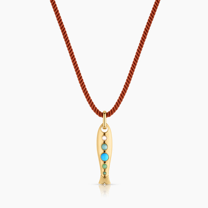 Amalfi Fish Silk Cord Necklace