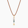 Amalfi White Enamel Fish Silk Cord Necklace