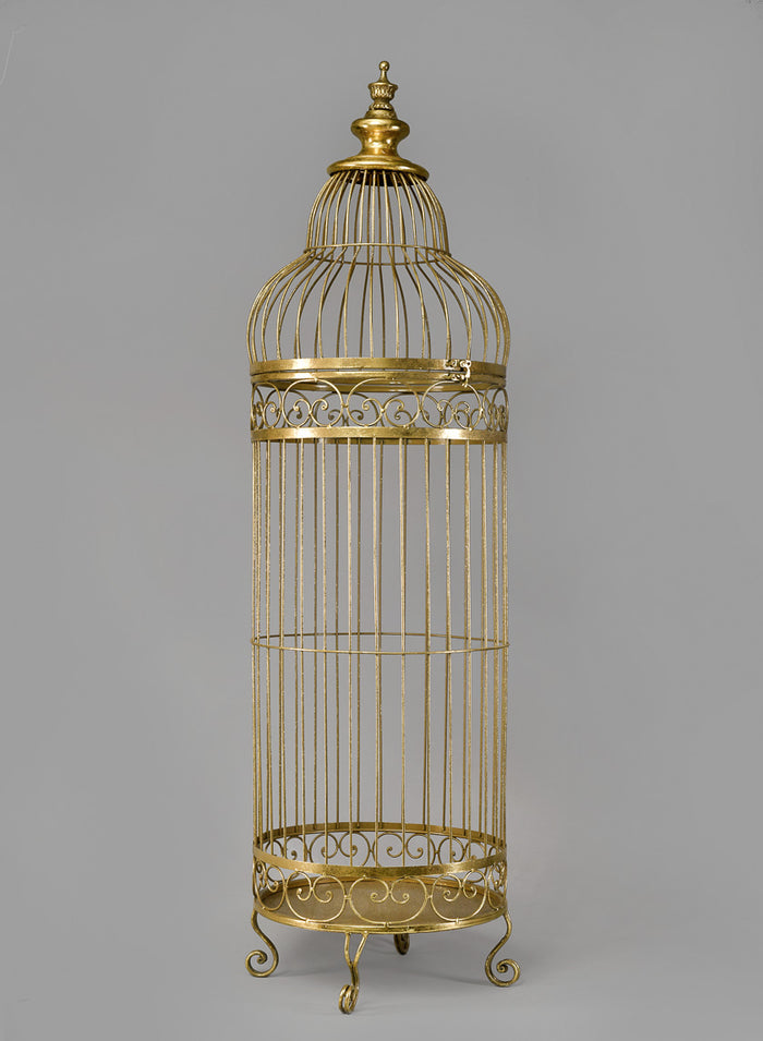 Antique Gold Iron Birdcages Decor Jamali Garden