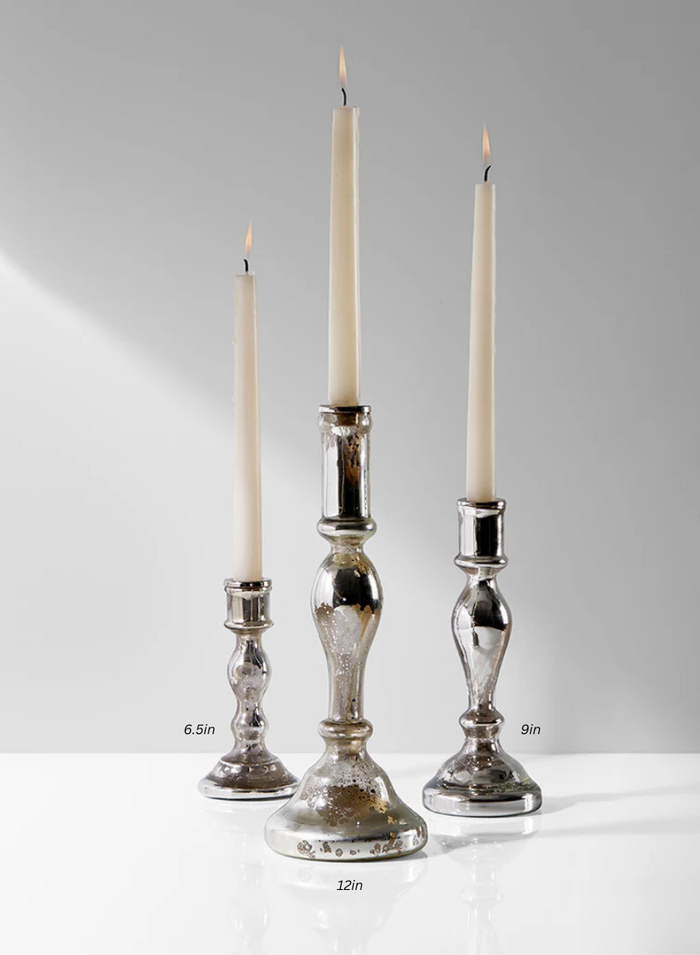 Antique Silver Glass Candlesticks Decor Jamali Garden