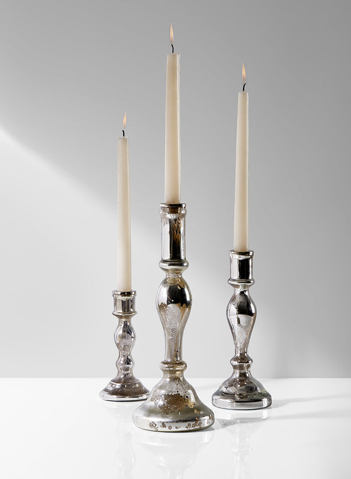 Antique Silver Glass Candlesticks Decor Jamali Garden