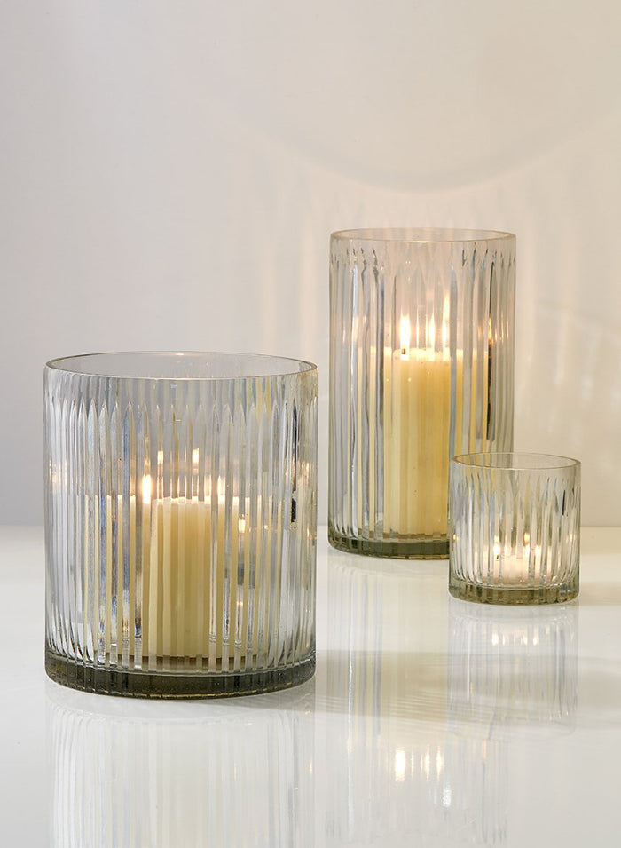 Arrow Stripe Etched Glass Vases Decor Jamali Garden