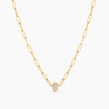 Astra Pavé Paperclip Necklace