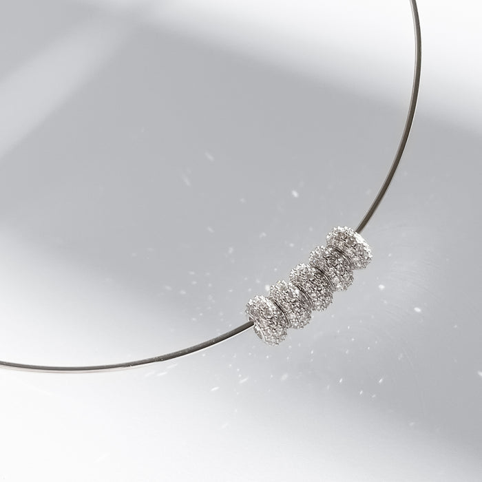 Astra Pavé Silver Choker Necklace
