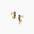 Astrid Black Hoop Earrings