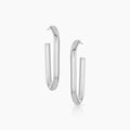 Athena Silver Hoop Earrings