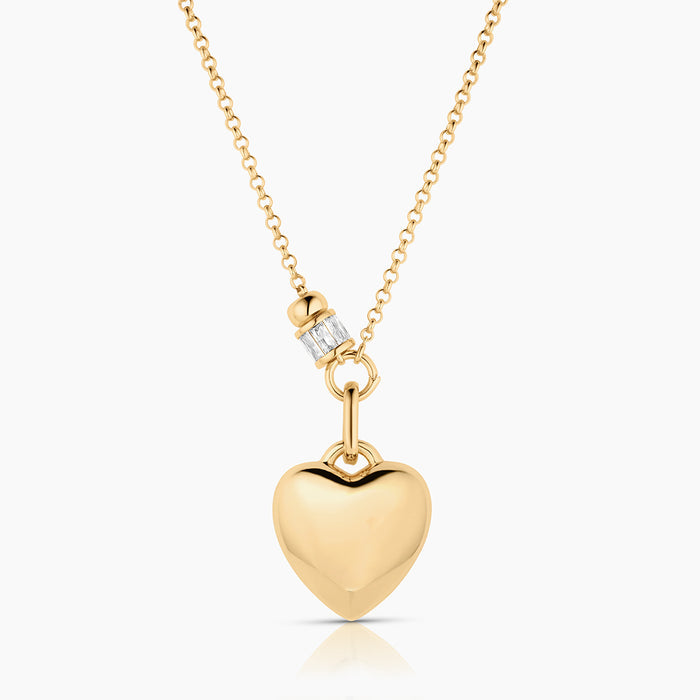 Aurelie Puffy Heart Bead Necklace