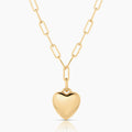 Aurelie Puffy Heart Clip Necklace