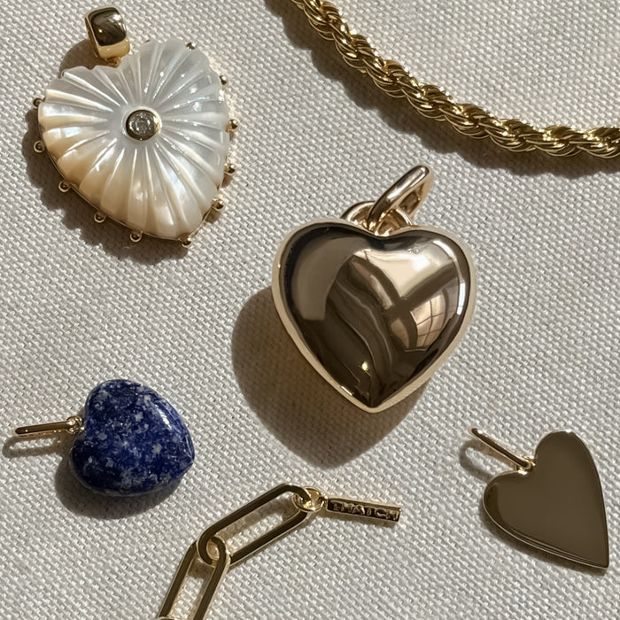Aurelie Puffy Heart Clip Necklace