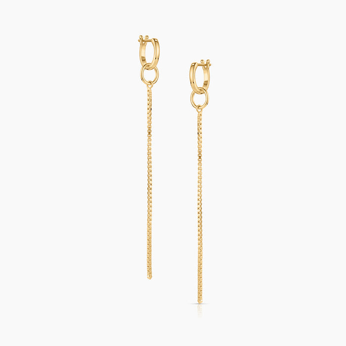 Aya Drop Hoop Earrings