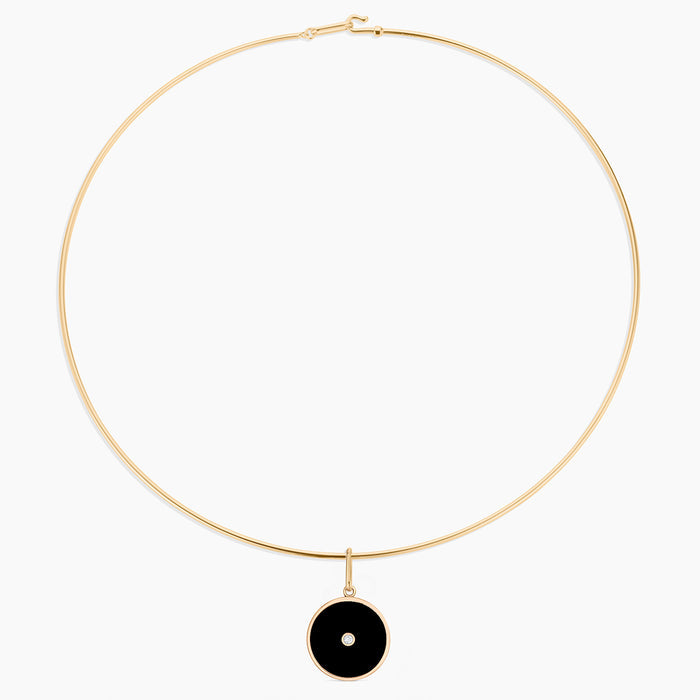 Balia Black Enamel Choker Necklace