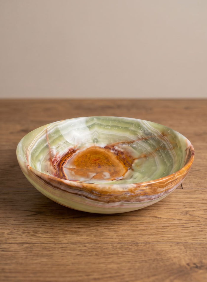 Balochistan Green Onyx Bowl Decor Jamali Garden