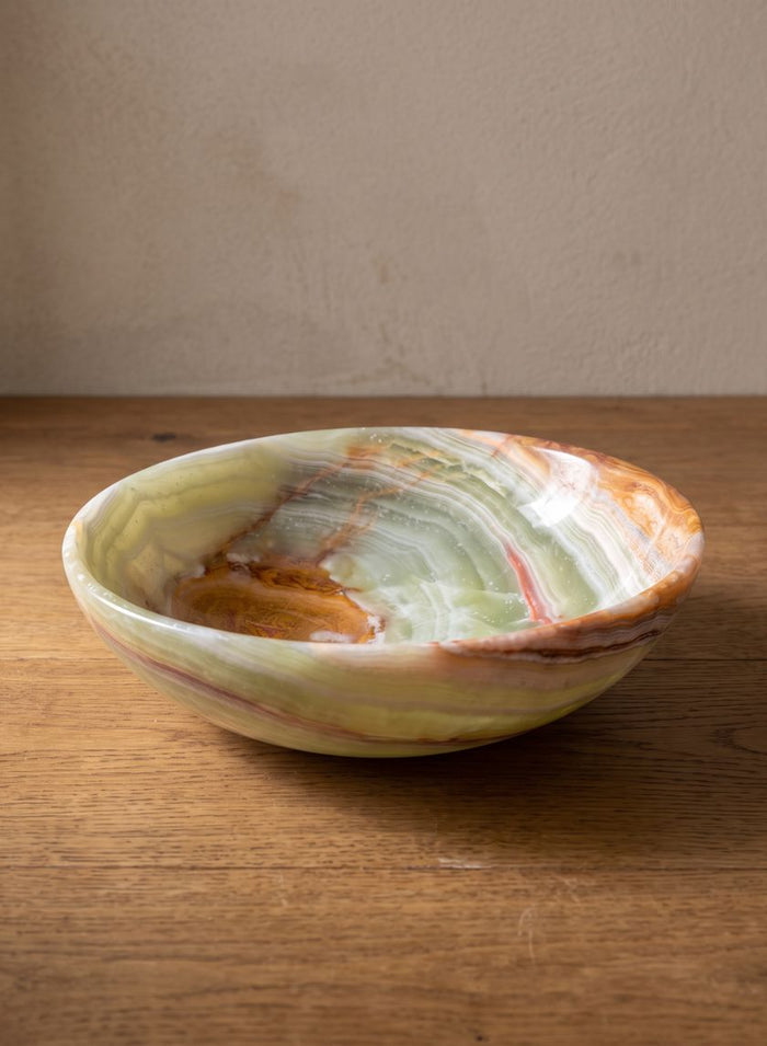 Balochistan Green Onyx Bowl Decor Jamali Garden