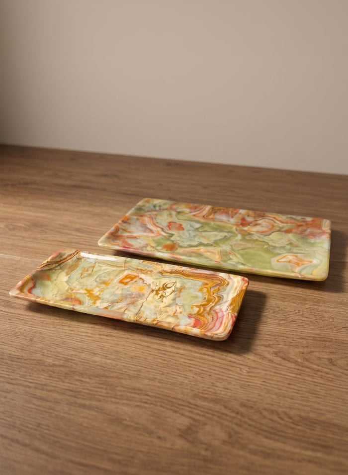 Balochistan Green Onyx Decorative Tray Decor Jamali Garden