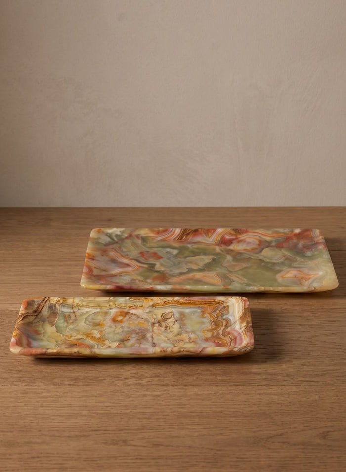 Balochistan Green Onyx Decorative Tray Decor Jamali Garden