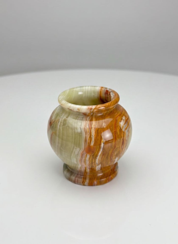 Balochistan Green Onyx Matka Vase Decor Jamali Garden
