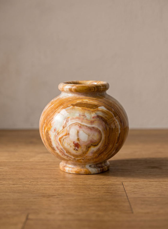 Balochistan Green Onyx Matka Vase Decor Jamali Garden