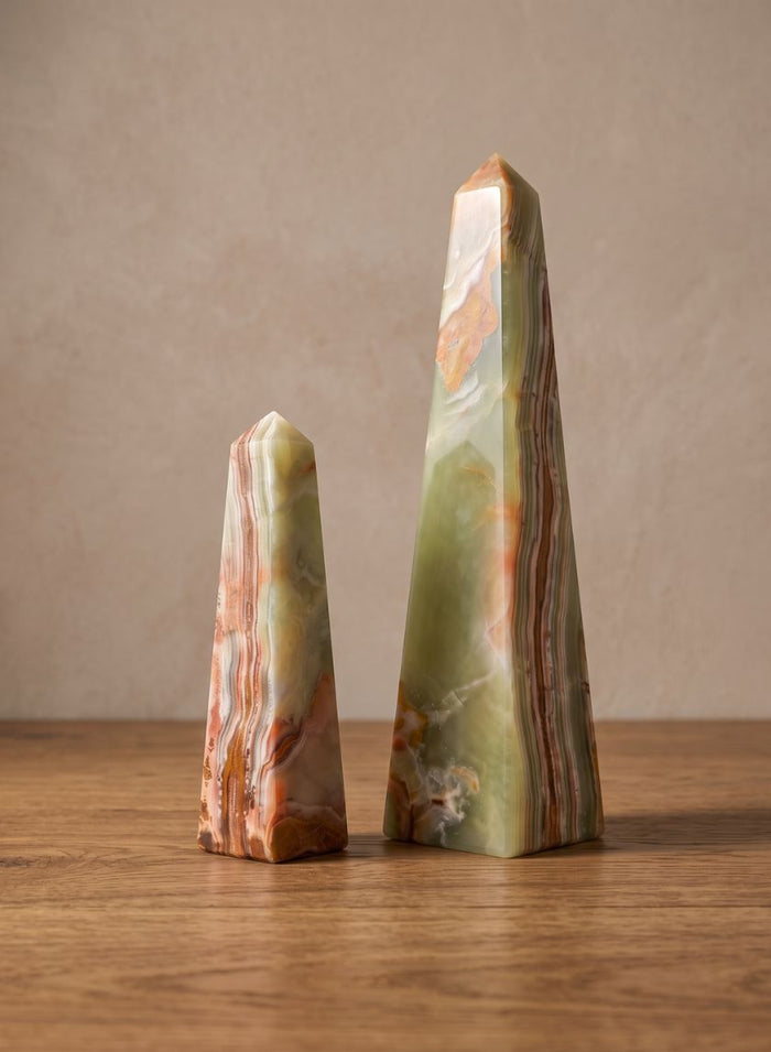 Balochistan Green Onyx Obelisk Decor Jamali Garden